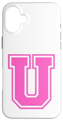Rosa Buchstabe U Monogramm Initial für Vorname Nachname U Hülle für iPhone 16 Plus Rosa Buchstabe U Monogramm Initial für Vorname Nachname U Hülle für iPhone 16 Plus von Rosa Alphabet Buchstabe für Frauen und Mädchen
