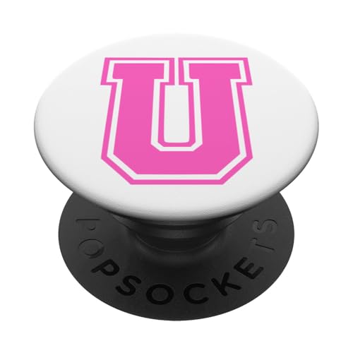 Rosa Buchstabe U Monogramm Initial für Vorname Nachname U PopSockets Klebender PopGrip Rosa Buchstabe U Monogramm Initial für Vorname Nachname U PopSockets Klebender PopGrip von Rosa Alphabet Buchstabe für Frauen und Mädchen