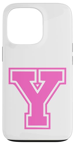 Rosa Buchstabe Y Monogramm Initial für Vorname Nachname Y Hülle für iPhone 13 Pro von Rosa Alphabet Buchstabe für Frauen und Mädchen