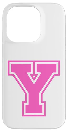 Rosa Buchstabe Y Monogramm Initial für Vorname Nachname Y Hülle für iPhone 14 Pro von Rosa Alphabet Buchstabe für Frauen und Mädchen