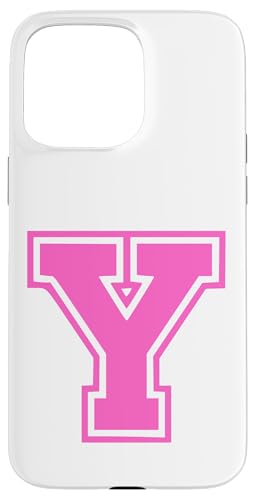 Rosa Buchstabe Y Monogramm Initial für Vorname Nachname Y Hülle für iPhone 15 Pro Max von Rosa Alphabet Buchstabe für Frauen und Mädchen