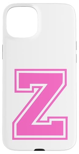 Rosa Buchstabe Z Monogramm Initial für Vorname Nachname Z Hülle für iPhone 15 Plus von Rosa Alphabet Buchstabe für Frauen und Mädchen