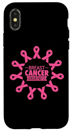 Breast Cancer Awareness Rosa Schleife Brustkrebs Hülle für iPhone X/XS von Rosa Schleife Brustkrebsmonat Oktober Geschenke