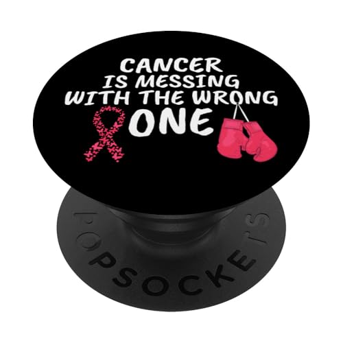 Cancer Is Messing With The Wrong One Brustkrebs PopSockets Klebender PopGrip Cancer Is Messing With The Wrong One Brustkrebs PopSockets Klebender PopGrip von Rosa Schleife Brustkrebsmonat Oktober Geschenke