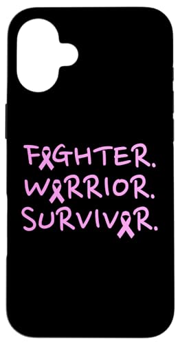 Fighter Warrior Survivor Breast Cancer Awareness Brustkrebs Hülle für iPhone 16 Plus Fighter Warrior Survivor Breast Cancer Awareness Brustkrebs Hülle für iPhone 16 Plus von Rosa Schleife Brustkrebsmonat Oktober Geschenke