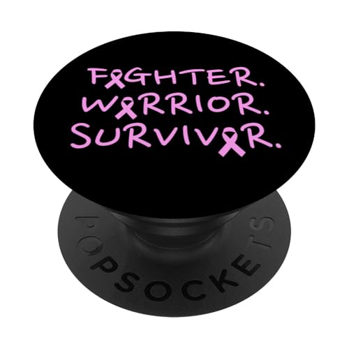Fighter Warrior Survivor Breast Cancer Awareness Brustkrebs PopSockets Klebender PopGrip Fighter Warrior Survivor Breast Cancer Awareness Brustkrebs PopSockets Klebender PopGrip von Rosa Schleife Brustkrebsmonat Oktober Geschenke