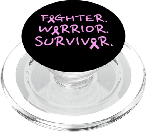 Fighter Warrior Survivor Breast Cancer Awareness Brustkrebs PopSockets PopGrip für MagSafe Fighter Warrior Survivor Breast Cancer Awareness Brustkrebs PopSockets PopGrip für MagSafe von Rosa Schleife Brustkrebsmonat Oktober Geschenke