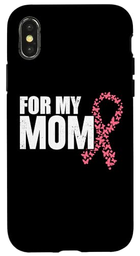 For My Mom Breast Cancer Awareness Rosa Schleife Brustkrebs Hülle für iPhone X/XS von Rosa Schleife Brustkrebsmonat Oktober Geschenke