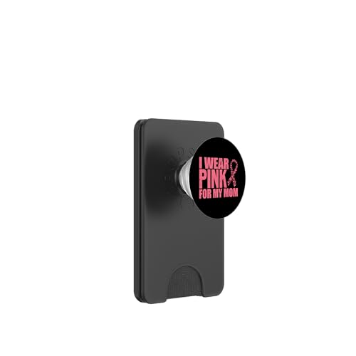 I Wear Pink For My Mom Rosa Schleife Brustkrebs PopSockets PopWallet für MagSafe von Rosa Schleife Brustkrebsmonat Oktober Geschenke
