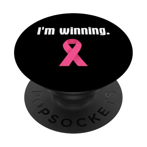 I'm Winning Breast Cancer Awareness Rosa Schleife Brustkrebs PopSockets Klebender PopGrip von Rosa Schleife Brustkrebsmonat Oktober Geschenke