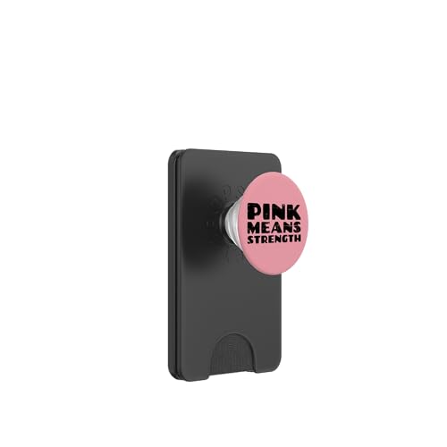 Pink Means Strength Breast Cancer Rosa Schleife Brustkrebs PopSockets PopWallet für MagSafe von Rosa Schleife Brustkrebsmonat Oktober Geschenke