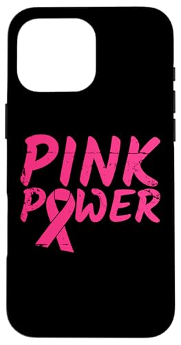 Pink Power Rosa Schleife Brustkrebs Hülle für iPhone 16 Pro Max von Rosa Schleife Brustkrebsmonat Oktober Geschenke