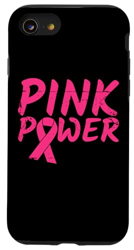 Pink Power Rosa Schleife Brustkrebs Hülle für iPhone SE (2020) / 7 / 8 von Rosa Schleife Brustkrebsmonat Oktober Geschenke