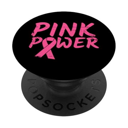 Pink Power Rosa Schleife Brustkrebs PopSockets Klebender PopGrip Pink Power Rosa Schleife Brustkrebs PopSockets Klebender PopGrip von Rosa Schleife Brustkrebsmonat Oktober Geschenke