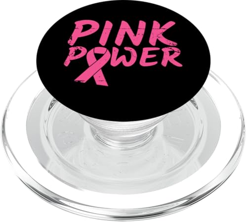 Pink Power Rosa Schleife Brustkrebs PopSockets PopGrip für MagSafe von Rosa Schleife Brustkrebsmonat Oktober Geschenke