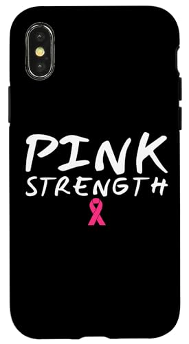 Pink Strength Rosa Schleife Brustkrebs Hülle für iPhone X/XS Pink Strength Rosa Schleife Brustkrebs Hülle für iPhone X/XS von Rosa Schleife Brustkrebsmonat Oktober Geschenke