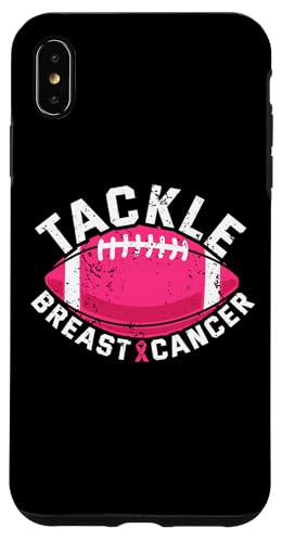 Tackle Breast Cancer Football Rosa Schleife Brustkrebs Hülle für iPhone XS Max von Rosa Schleife Brustkrebsmonat Oktober Geschenke