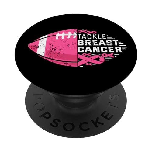 Tackle Breast Cancer Football Rosa Schleife Brustkrebs PopSockets Klebender PopGrip Tackle Breast Cancer Football Rosa Schleife Brustkrebs PopSockets Klebender PopGrip von Rosa Schleife Brustkrebsmonat Oktober Geschenke