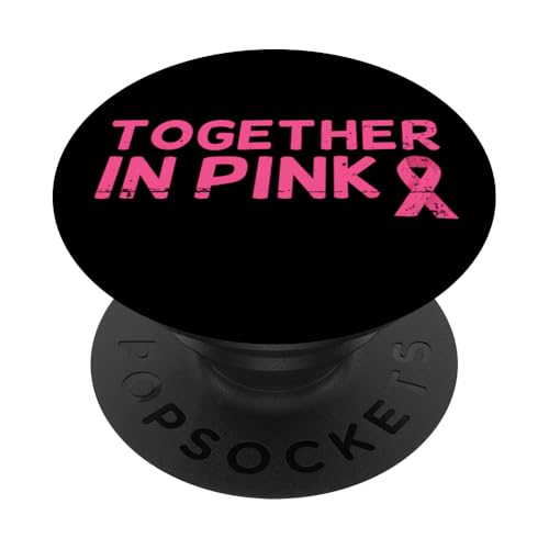 Together Pink Rosa Schleife Brustkrebs PopSockets Klebender PopGrip von Rosa Schleife Brustkrebsmonat Oktober Geschenke