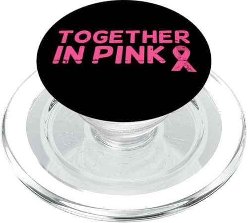Together Pink Rosa Schleife Brustkrebs PopSockets PopGrip für MagSafe von Rosa Schleife Brustkrebsmonat Oktober Geschenke