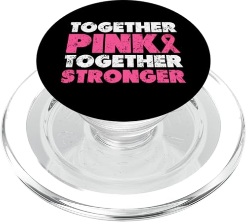 Together Pink Together Stronger Rosa Schleife Brustkrebs PopSockets PopGrip für MagSafe von Rosa Schleife Brustkrebsmonat Oktober Geschenke