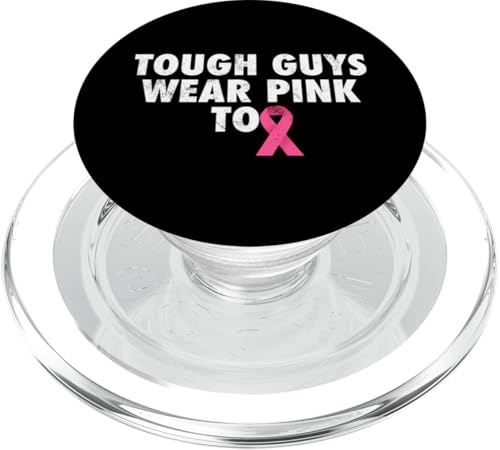 Tough Guys Wear Pink Too Rosa Schleife Brustkrebs PopSockets PopGrip für MagSafe von Rosa Schleife Brustkrebsmonat Oktober Geschenke