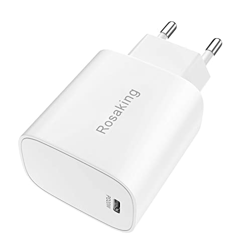 Rosaking 20W USB C Ladegerät,Netzteil USB C PD Schnellladegerät für iPhone14 Pro/Pro Max/14/Plus,13 Pro/Pro Max/mini/13,SE/12 Pro/12 Pro Max/mini/12,11 Pro/Pro Max/Weiß (Ohne Kabel) von Rosaking