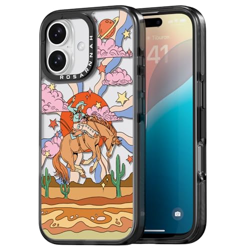Rosarnnah Kompatibel mit iPhone 16 Hülle – Cowboy Schwarz Cover Design – niedliche Ästhetik Handyhülle für iPhone 16 6.1" Rosarnnah Kompatibel mit iPhone 16 Hülle – Cowboy Schwarz Cover Design – niedliche Ästhetik Handyhülle für iPhone 16 6.1" von Rosarnnah