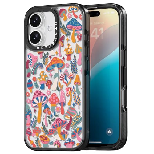 Rosarnnah Kompatibel mit iPhone 16 Hülle – Pilz Dschungel Schwarz Cover Design – niedliche Ästhetik Handyhülle für iPhone 16 6.1" Rosarnnah Kompatibel mit iPhone 16 Hülle – Pilz Dschungel Schwarz Cover Design – niedliche Ästhetik Handyhülle für iPhone 16 6.1" von Rosarnnah