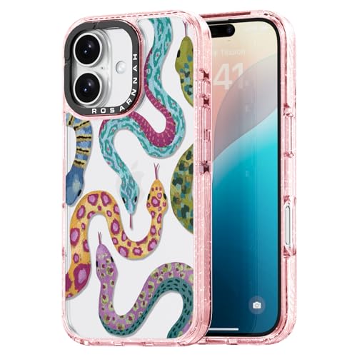 Rosarnnah Kompatibel mit iPhone 16 Hülle – Schlange Glitzer Rosa Cover Design – niedliche Ästhetik Handyhülle für iPhone 16 6.1" Rosarnnah Kompatibel mit iPhone 16 Hülle – Schlange Glitzer Rosa Cover Design – niedliche Ästhetik Handyhülle für iPhone 16 6.1" von Rosarnnah