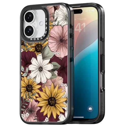 Rosarnnah Kompatibel mit iPhone 16 Hülle – Sonnenblume Schwarz Cover Design – niedliche Ästhetik Handyhülle für iPhone 16 6.1" Rosarnnah Kompatibel mit iPhone 16 Hülle – Sonnenblume Schwarz Cover Design – niedliche Ästhetik Handyhülle für iPhone 16 6.1" von Rosarnnah