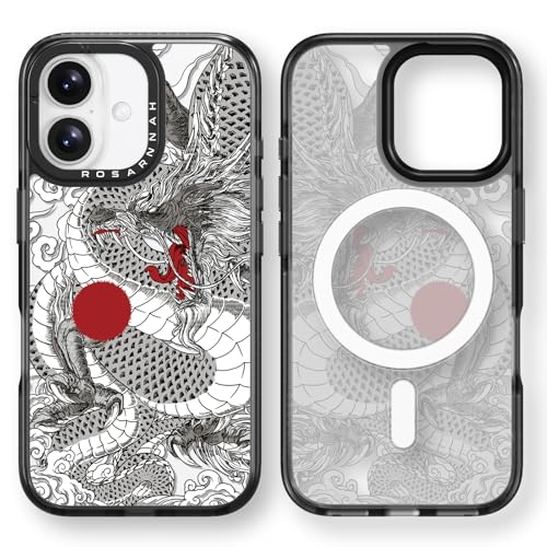Rosarnnah Kompatibel mit iPhone 16 Hülle für Magsafe – Chinesischer Drache Schwarz Cover Design – niedliche Ästhetik Handyhülle für iPhone 16 6.1" Rosarnnah Kompatibel mit iPhone 16 Hülle für Magsafe – Chinesischer Drache Schwarz Cover Design – niedliche Ästhetik Handyhülle für iPhone 16 6.1" von Rosarnnah