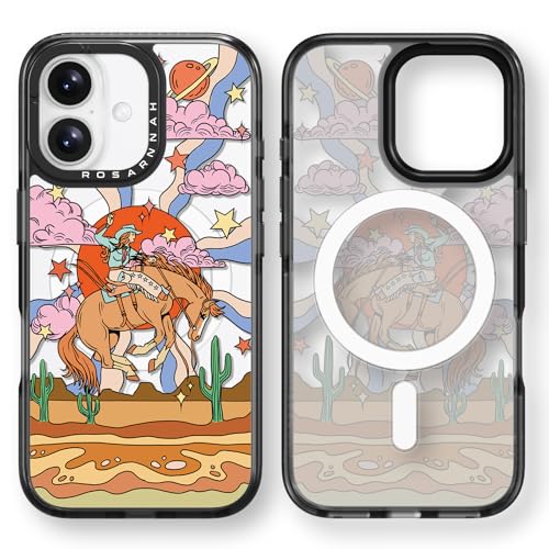 Rosarnnah Kompatibel mit iPhone 16 Hülle für Magsafe – Cowboy Schwarz Cover Design – niedliche Ästhetik Handyhülle für iPhone 16 6.1" Rosarnnah Kompatibel mit iPhone 16 Hülle für Magsafe – Cowboy Schwarz Cover Design – niedliche Ästhetik Handyhülle für iPhone 16 6.1" von Rosarnnah