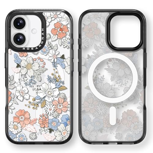 Rosarnnah Kompatibel mit iPhone 16 Hülle für Magsafe – Schöne Blume Schwarz Cover Design – niedliche Ästhetik Handyhülle für iPhone 16 6.1" Rosarnnah Kompatibel mit iPhone 16 Hülle für Magsafe – Schöne Blume Schwarz Cover Design – niedliche Ästhetik Handyhülle für iPhone 16 6.1" von Rosarnnah