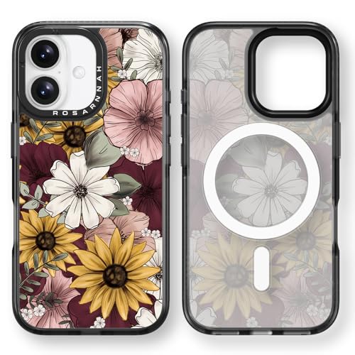 Rosarnnah Kompatibel mit iPhone 16 Hülle für Magsafe – Sonnenblume Schwarz Cover Design – niedliche Ästhetik Handyhülle für iPhone 16 6.1" Rosarnnah Kompatibel mit iPhone 16 Hülle für Magsafe – Sonnenblume Schwarz Cover Design – niedliche Ästhetik Handyhülle für iPhone 16 6.1" von Rosarnnah