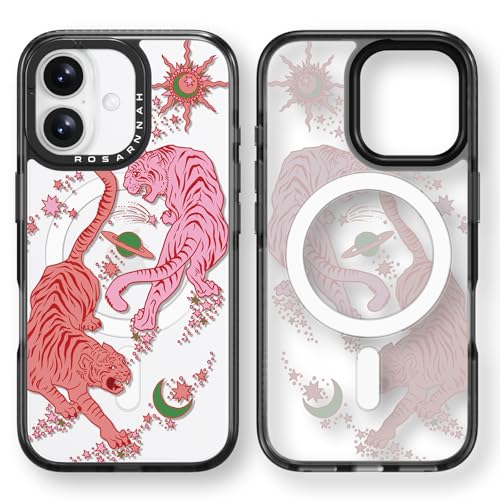 Rosarnnah Kompatibel mit iPhone 16 Hülle für Magsafe – Tiger Schwarz Cover Design – niedliche Ästhetik Handyhülle für iPhone 16 6.1" Rosarnnah Kompatibel mit iPhone 16 Hülle für Magsafe – Tiger Schwarz Cover Design – niedliche Ästhetik Handyhülle für iPhone 16 6.1" von Rosarnnah