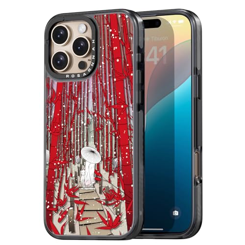 Rosarnnah Kompatibel mit iPhone 16 Pro Hülle – Roter Bambus Schwarz Cover Design – niedliche Ästhetik Handyhülle für iPhone 16 Pro 6.3" Rosarnnah Kompatibel mit iPhone 16 Pro Hülle – Roter Bambus Schwarz Cover Design – niedliche Ästhetik Handyhülle für iPhone 16 Pro 6.3" von Rosarnnah