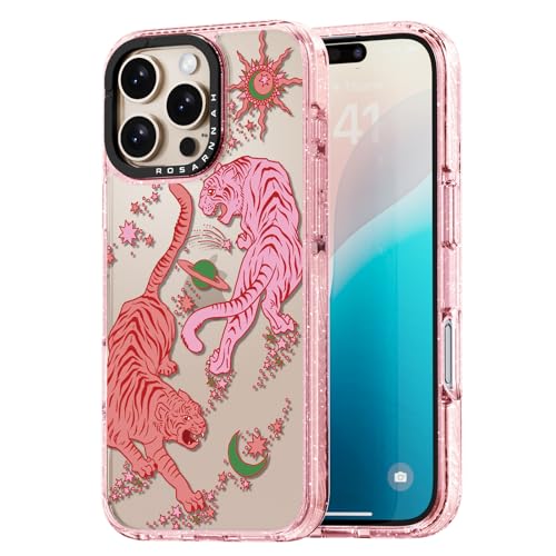 Rosarnnah Kompatibel mit iPhone 16 Pro Hülle – Tiger Glitzer Rosa Cover Design – niedliche Ästhetik Handyhülle für iPhone 16 Pro 6.3" Rosarnnah Kompatibel mit iPhone 16 Pro Hülle – Tiger Glitzer Rosa Cover Design – niedliche Ästhetik Handyhülle für iPhone 16 Pro 6.3" von Rosarnnah