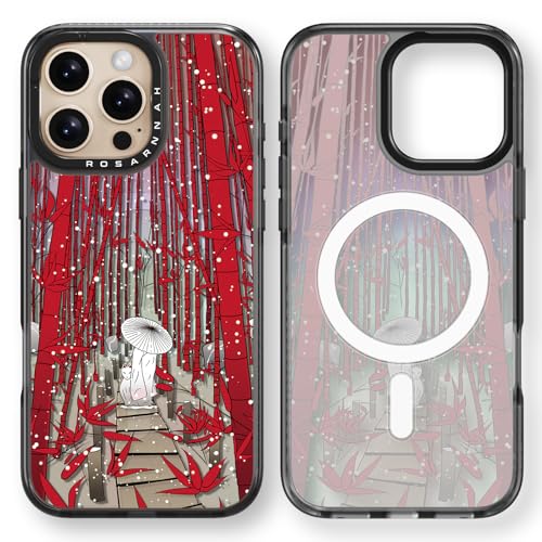 Rosarnnah Kompatibel mit iPhone 16 Pro Hülle für Magsafe – Roter Bambus Schwarz Cover Design – niedliche Ästhetik Handyhülle für iPhone 16 Pro 6.3" Rosarnnah Kompatibel mit iPhone 16 Pro Hülle für Magsafe – Roter Bambus Schwarz Cover Design – niedliche Ästhetik Handyhülle für iPhone 16 Pro 6.3" von Rosarnnah