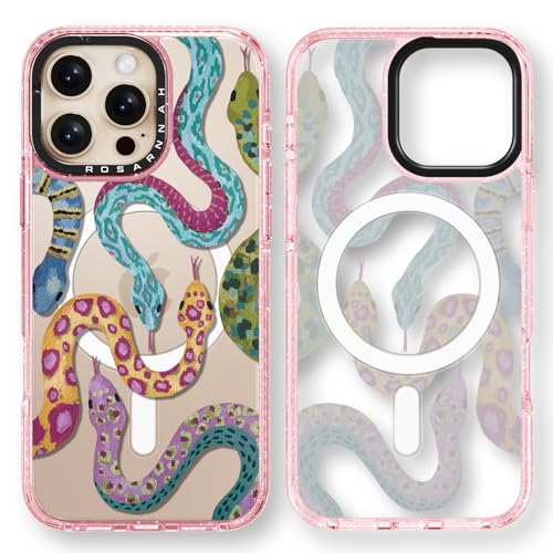 Rosarnnah Kompatibel mit iPhone 16 Pro Hülle für Magsafe – Schlange Glitzer Rosa Cover Design – niedliche Ästhetik Handyhülle für iPhone 16 Pro 6.3" Rosarnnah Kompatibel mit iPhone 16 Pro Hülle für Magsafe – Schlange Glitzer Rosa Cover Design – niedliche Ästhetik Handyhülle für iPhone 16 Pro 6.3" von Rosarnnah