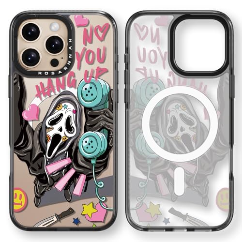 Rosarnnah Kompatibel mit iPhone 16 Pro Hülle für Magsafe – Skeleton Schwarz Cover Design – niedliche Ästhetik Handyhülle für iPhone 16 Pro 6.3" Rosarnnah Kompatibel mit iPhone 16 Pro Hülle für Magsafe – Skeleton Schwarz Cover Design – niedliche Ästhetik Handyhülle für iPhone 16 Pro 6.3" von Rosarnnah