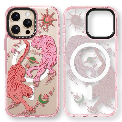 Rosarnnah Kompatibel mit iPhone 16 Pro Hülle für Magsafe – Tiger Glitzer Rosa Cover Design – niedliche Ästhetik Handyhülle für iPhone 16 Pro 6.3" Rosarnnah Kompatibel mit iPhone 16 Pro Hülle für Magsafe – Tiger Glitzer Rosa Cover Design – niedliche Ästhetik Handyhülle für iPhone 16 Pro 6.3" von Rosarnnah