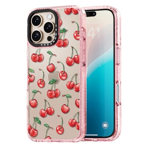 Rosarnnah Kompatibel mit iPhone 16 Pro Max Hülle – Kirsche Glitzer Rosa Cover Design – niedliche Ästhetik Handyhülle für iPhone 16 Pro Max 6.9" Rosarnnah Kompatibel mit iPhone 16 Pro Max Hülle – Kirsche Glitzer Rosa Cover Design – niedliche Ästhetik Handyhülle für iPhone 16 Pro Max 6.9" von Rosarnnah
