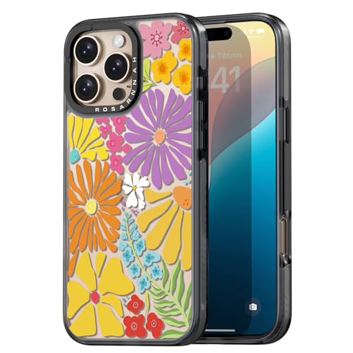 Rosarnnah Kompatibel mit iPhone 16 Pro Max Hülle – Passion Blüte Schwarz Cover Design – niedliche Ästhetik Handyhülle für iPhone 16 Pro Max 6.9" Rosarnnah Kompatibel mit iPhone 16 Pro Max Hülle – Passion Blüte Schwarz Cover Design – niedliche Ästhetik Handyhülle für iPhone 16 Pro Max 6.9" von Rosarnnah