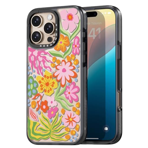 Rosarnnah Kompatibel mit iPhone 16 Pro Max Hülle – Passion Flower Schwarz Cover Design – niedliche Ästhetik Handyhülle für iPhone 16 Pro Max 6.9" Rosarnnah Kompatibel mit iPhone 16 Pro Max Hülle – Passion Flower Schwarz Cover Design – niedliche Ästhetik Handyhülle für iPhone 16 Pro Max 6.9" von Rosarnnah