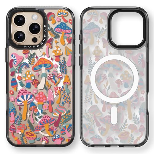 Rosarnnah Kompatibel mit iPhone 16 Pro Max Hülle für Magsafe – Pilz Dschungel Schwarz Cover Design – niedliche Ästhetik Handyhülle für iPhone 16 Pro Max 6.9" Rosarnnah Kompatibel mit iPhone 16 Pro Max Hülle für Magsafe – Pilz Dschungel Schwarz Cover Design – niedliche Ästhetik Handyhülle für iPhone 16 Pro Max 6.9" von Rosarnnah
