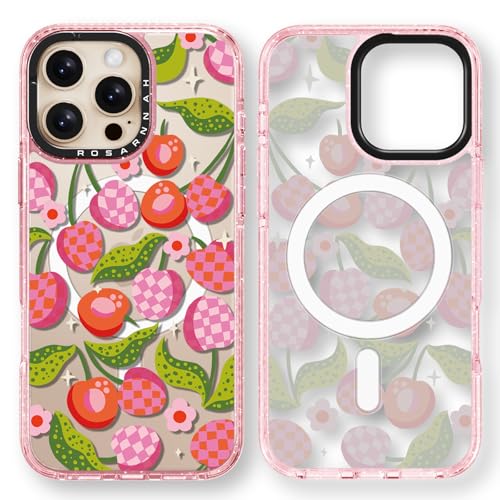 Rosarnnah Kompatibel mit iPhone 16 Pro Max Hülle für Magsafe – Plaid Kirsche Glitzer Rosa Cover Design – niedliche Ästhetik Handyhülle für iPhone 16 Pro Max 6.9" Rosarnnah Kompatibel mit iPhone 16 Pro Max Hülle für Magsafe – Plaid Kirsche Glitzer Rosa Cover Design – niedliche Ästhetik Handyhülle für iPhone 16 Pro Max 6.9" von Rosarnnah