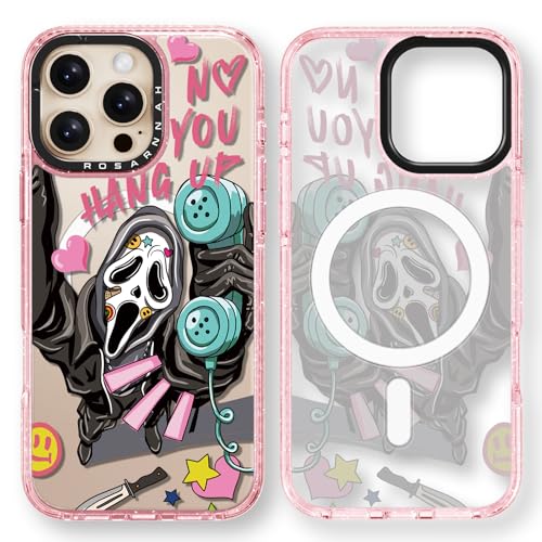 Rosarnnah Kompatibel mit iPhone 16 Pro Max Hülle für Magsafe – Skeleton Glitzer Rosa Cover Design – niedliche Ästhetik Handyhülle für iPhone 16 Pro Max 6.9" Rosarnnah Kompatibel mit iPhone 16 Pro Max Hülle für Magsafe – Skeleton Glitzer Rosa Cover Design – niedliche Ästhetik Handyhülle für iPhone 16 Pro Max 6.9" von Rosarnnah