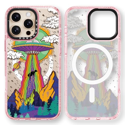 Rosarnnah Kompatibel mit iPhone 16 Pro Max Hülle für Magsafe – UFO Glitzer Rosa Cover Design – niedliche Ästhetik Handyhülle für iPhone 16 Pro Max 6.9" Rosarnnah Kompatibel mit iPhone 16 Pro Max Hülle für Magsafe – UFO Glitzer Rosa Cover Design – niedliche Ästhetik Handyhülle für iPhone 16 Pro Max 6.9" von Rosarnnah