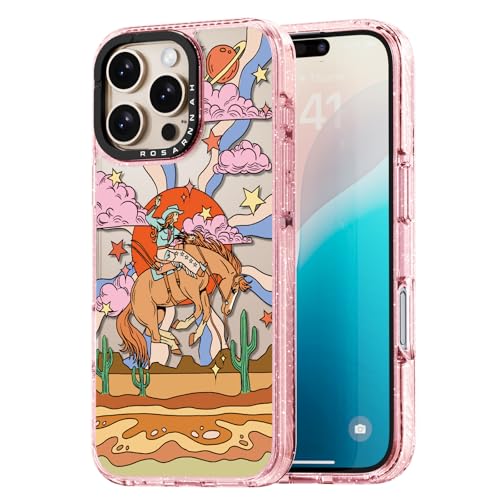Rosarnnah Kompatibel mit iPhone 16 Pro Max Hülle – Cowboy Glitzer Rosa Cover Design – niedliche Ästhetik Handyhülle für iPhone 16 Pro Max 6.9" Rosarnnah Kompatibel mit iPhone 16 Pro Max Hülle – Cowboy Glitzer Rosa Cover Design – niedliche Ästhetik Handyhülle für iPhone 16 Pro Max 6.9" von Rosarnnah